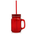 15 oz. Colored Mason Jars with Straw