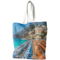8 Oz. Sublimated Poly Canvas Full Color Tote Bag (14" x 16")