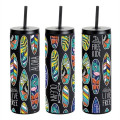 20oz Slim Rubberized Tumbler With Spill Reduction Straw