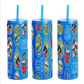 20oz Slim Rubberized Tumbler With Spill Reduction Straw