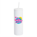 20oz Slim Rubberized Tumbler With Spill Reduction Straw