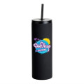 20oz Slim Rubberized Tumbler With Spill Reduction Straw