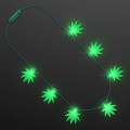 Light Up Cannabis Party Necklace, 7 Leaves