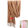 Custom Warm Solid Color Scarf with Tassels (79"L x 28"W)