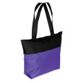 Two-Tone Zipper Tote