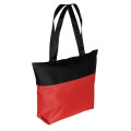 Two-Tone Zipper Tote