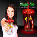 Light Up Travel Cup with Lid and Straw