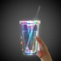 Light Up Travel Cup with Lid and Straw