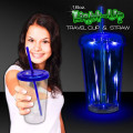 Light Up Travel Cup with Lid and Straw