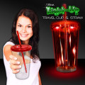 Light Up Travel Cup with Lid and Straw