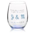 9 oz. Stemless Etched Wine Glasses
