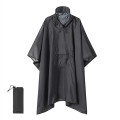 Drawstring Hooded Rain Poncho