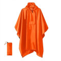 Drawstring Hooded Rain Poncho