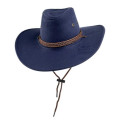 Belt Buckle Strap Felt Wide Brim Cowboy Hat