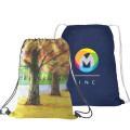 Travel Cotton Drawstring Gym Backpack 15"X 18" Full Color