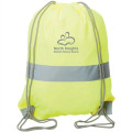 Hi Viz Cinch Bag Reflective Tape Safety Drawstring Backpack