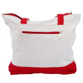 12 Oz. Cotton Canvas Zipper Shopping Tote Bag