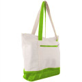 12 Oz. Cotton Canvas Zipper Shopping Tote Bag