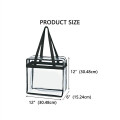 Clear Stadium Tote Zipper Bag