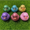 2" Glitter Rubber Duck