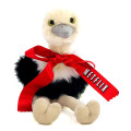 8" Ozzi Ostrich with ribbon and full color imprint