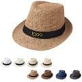 Natural Straw Fedora Hat