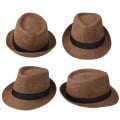 Natural Straw Fedora Hat
