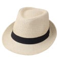 Natural Straw Fedora Hat