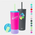 24 oz Simple Modern® Stainless Steel Insulated Straw Tumbler