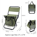 Portable Backrest Folding Chair With Cooler Bag