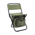 Portable Backrest Folding Chair With Cooler Bag