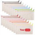 Canvas Pencil Pen Case Zipper Bag