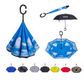 Reversible Inverted Umbrella With C-Shape Handle
