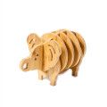 Elephant Shaped Bamboo Coaster and Table Top Decoration