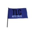 Waving Rally Flag 15 x 9" w/ 16" Pole 75D Polyester