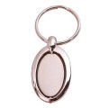 Zinc Keychain- Oval w/ Swivel Center