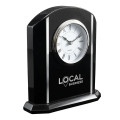 Black and Silver Piano Finish Desk Clock