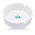 Custom White Glass Ashtrays