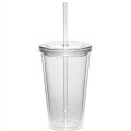 16 oz. Double Wall Acrylic Tumbler with Straw