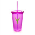 16 oz. Double Wall Acrylic Tumbler with Straw