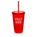 16 oz. Double Wall Acrylic Tumbler with Straw