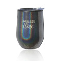 12 oz. Iridescent Stemless Wine Glass with Lid