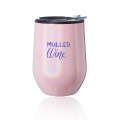 12 oz. Iridescent Stemless Wine Glass with Lid