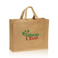 16" W x 14" H Large Jute Tote Bag