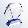 Prosperity Blue Crystal Prism Awards with Dual Etch Areas
