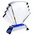 Prosperity Blue Crystal Prism Awards with Dual Etch Areas