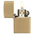 Zippo® USA-Made Windproof Classic Brushed Brass Lighter