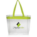 Color Handles Clear Plastic Tote Bags