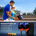Custom Fiberglass Pickleball Paddle & Ball Set w/ Carry Bag