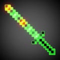 LED Green Pixel Sword